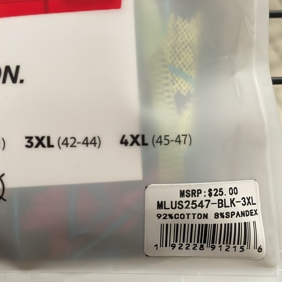 Men’s Ethika boxer briefs. 3XL. Black band, multicolored. - Picture 3 of 3